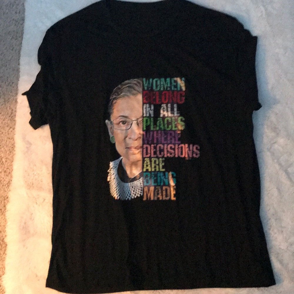 black RBG t-shirt.